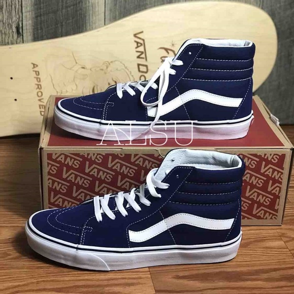 NWT VANS SK8-HI Estate Blue White W AUTHENTIC - Picture 4 of 8